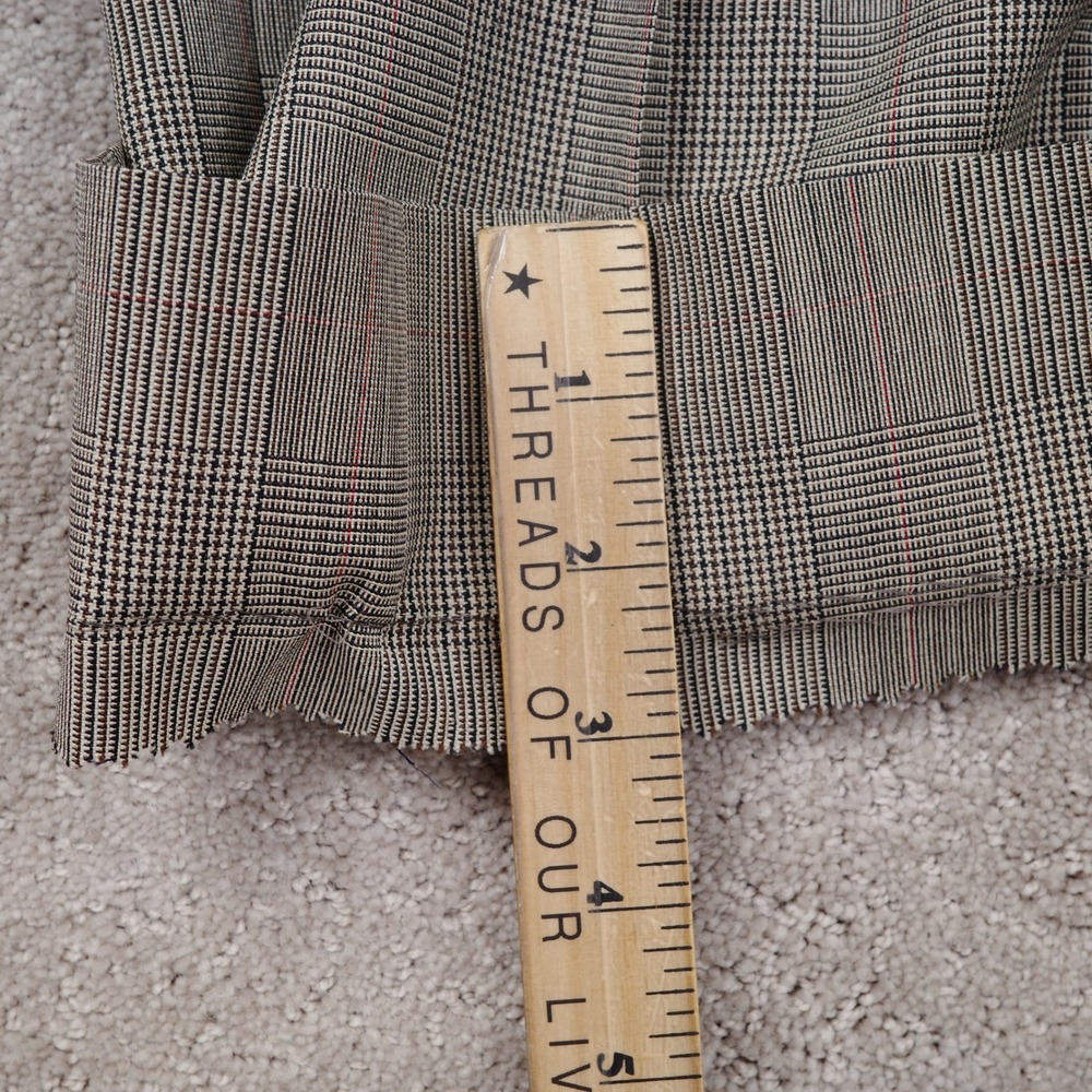 Jos A Bank Executive Suit Men 40R 31W 31L‎ Black Red Houndstooth Plaid Classic - Picture 14 of 16